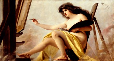 Una alegoría de la pintura, 1892 de Luis Riccardo Falero