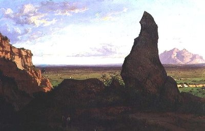 Paisaje con una roca prominente de Luis Rigalt