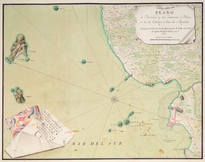 Mapa de Panamá de Luis de Surville