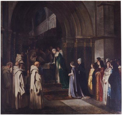 La reina Isabel la Católica en la Cartuja de Miraflores de Luis Alvarez Catalá