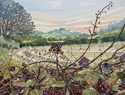 Paisaje de moras maduras de Luisa Millicent