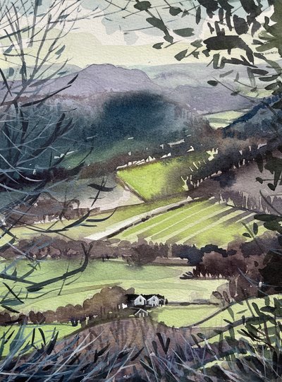 Valle rural bañado por el sol de Luisa Millicent