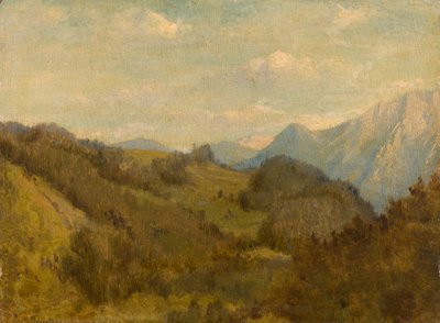 Cerca de Oberaudorf, al fondo el Zahme Kaiser y el tirolés Heuberg de Luitpold Faustner