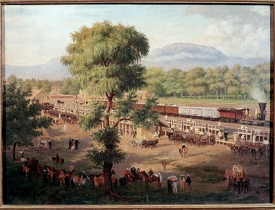 Vista del ferrocarril del valle de México de Luiz Coto