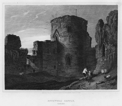 Castillo de Bothwell, Clydesdale (grabado) de Luke (after) Clennell