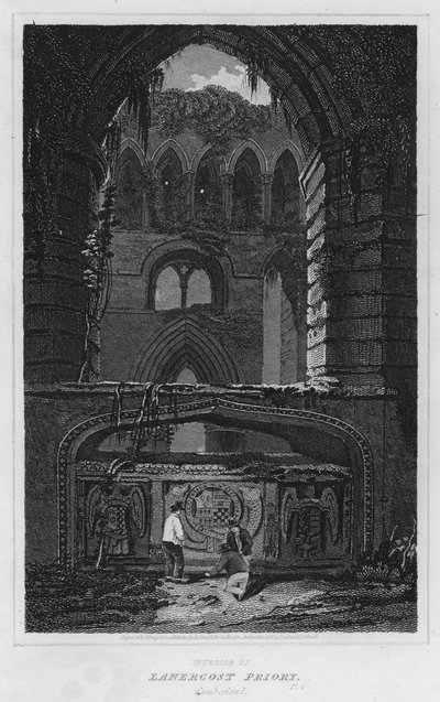 Interior del priorato de Lanercost, Cumberland de Luke (after) Clennell