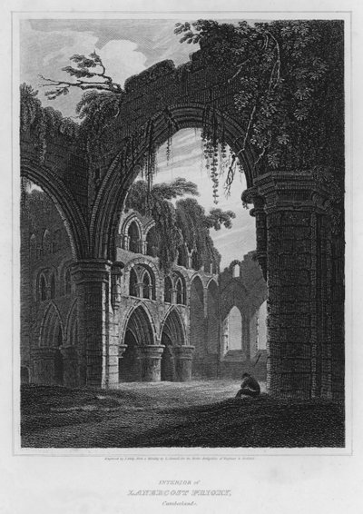 Interior del Priorato de Lanercost, Cumberland de Luke (after) Clennell