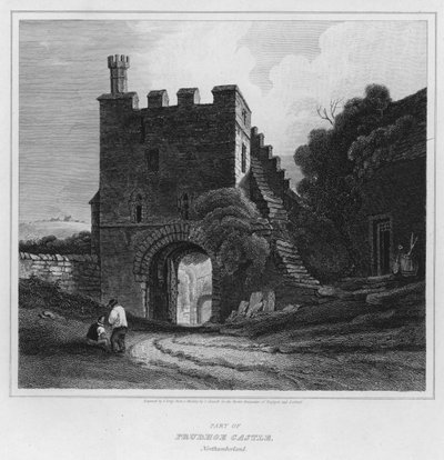 Parte del castillo de Prudhoe, Northumberland de Luke (after) Clennell