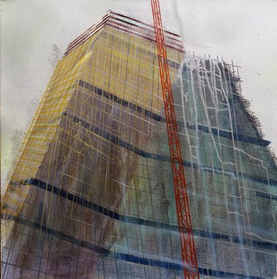 Metastructura IX, 2016 (óleo sobre lienzo) de Luke M Walker