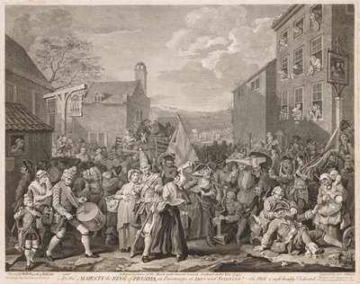 Marcha a Finchley en el año 1746 después de Hogarth, 1750 de Luke Sullivan