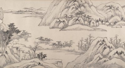 Paisaje fluvial en otoño, 1661 de Luo Mu