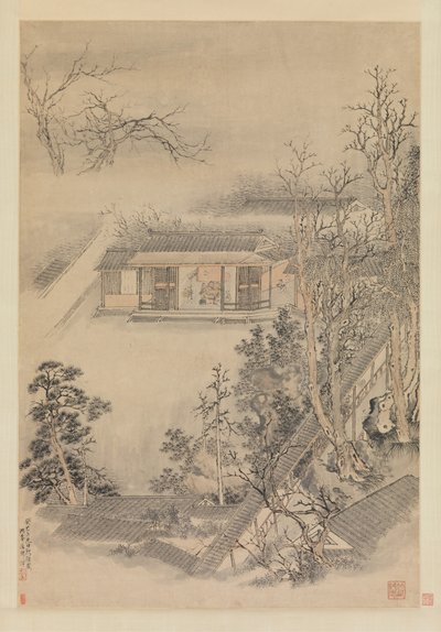 Bebiendo en el Jardín de Bambú, 1773 de Luo Ping