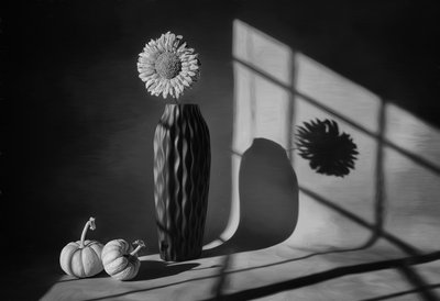 Naturaleza muerta con girasoles de otoño de Lydia Jacobs