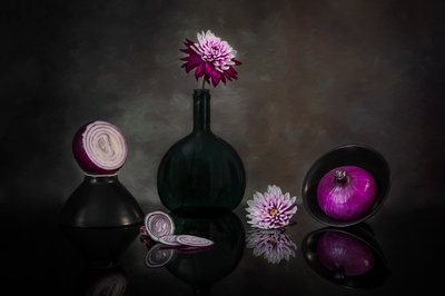 Dalias oscuras y cebollas de Lydia Jacobs