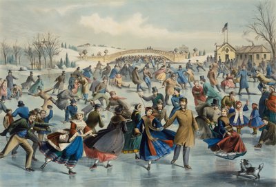 Central Park, invierno - El estanque de patinaje de Lyman Wetmore Atwater