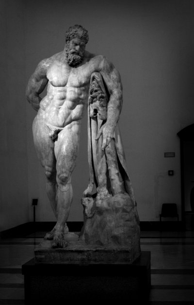 El Hércules Farnesio, copia romana del original griego (mármol) de Lysippos (after)