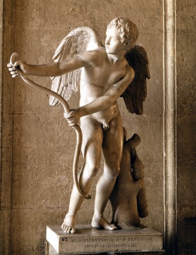 Eros (Cupido) con el arco (1753) réplica del Eros de Thespies por Lisipo. Museo Capitolino, Roma. de Lysippos (attributed to)