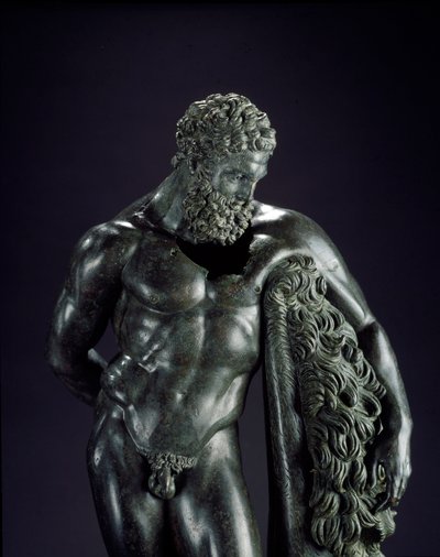 Arte griego: Heracles en reposo (detalle) de Lysippos (attributed to)
