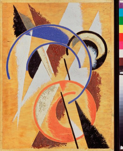 Construcción de poder espacial. Pintura de Lyubov (Lioubov) Sergeyevna Popova (1889-1924), óleo sobre madera de Lyubov Sergeevna Popova