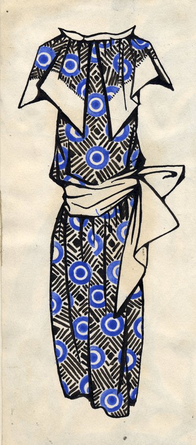 Diseño para un vestido, 1924 de Lyubov Sergeevna Popova