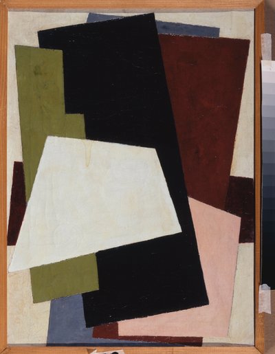 Pintura arquitectónica. Pintura de Lyubov (Lioubov) Sergeyevna Popova (1889-1924), óleo sobre lienzo de Lyubov Sergeevna Popova