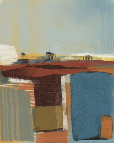 Paisaje de campos abstracto de MANSI SAXENA