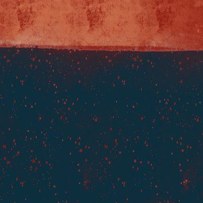 Abstracción en azul oscuro y óxido de MANSI SAXENA