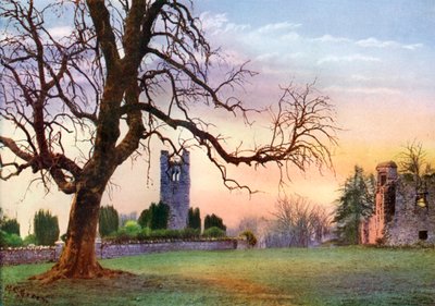 Ruinas en la colina de Slane, Condado de Meath, Irlanda, 1924-1926 de MC Green