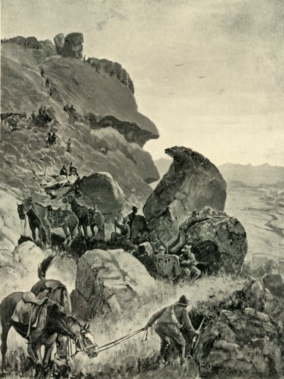 La última resistencia de Prinsloo en el valle del Pequeño Caledon: La posición de los bóers en las alturas, 190 de MFR