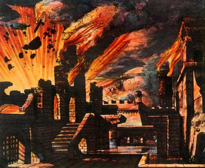 Última escena de Lodoiska de West, o la Princesa Cautiva de M.W. Stone