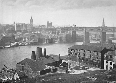 Newcastle-on-Tyne, desde Rabbit Banks, c1896 de M. Aunty