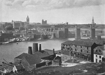 Newcastle-on-Tyne, desde los Rabbit Banks, c1900 de M. Aunty