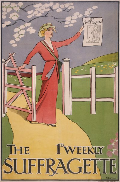 Póster para el periódico The Suffragette, c. 1910-c. 1915 de M Bartels