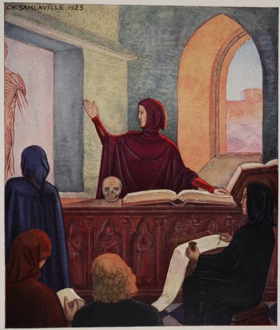 Henri de Mondeville enseñando anatomía, Universidad de Montepellier de M. Charles Sanlaville