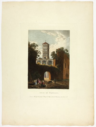 Arco de Pantani, placa treinta y siete de las Ruinas de Roma de M. Dubourg