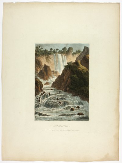 Cascada de Terni, placa catorce de las Ruinas de Roma de M. Dubourg