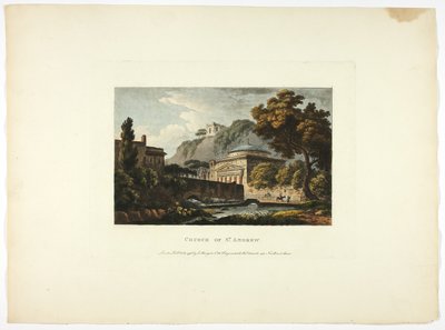 Iglesia de San Andrés, placa dieciocho de las Ruinas de Roma de M. Dubourg