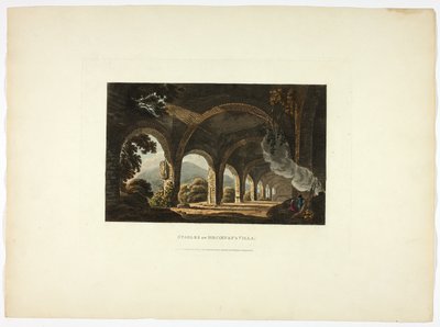 Cuadras de la Villa Meccena, lámina once de las Ruinas de Roma de M. Dubourg