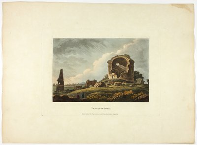 Templo de la Esperanza, lámina veinticuatro de las Ruinas de Roma de M. Dubourg