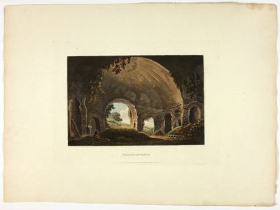 Templo de Venus, lámina treinta y ocho de las Ruinas de Roma de M. Dubourg