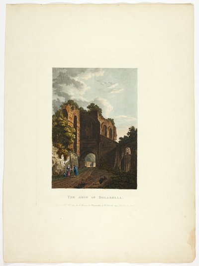 El Arco de Dolabella, lámina treinta y cinco de las Ruinas de Roma de M. Dubourg