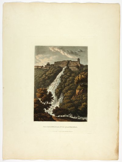 Las Cascadas y Caballerizas de Mecenas, lámina treinta y tres de las Ruinas de Roma de M. Dubourg