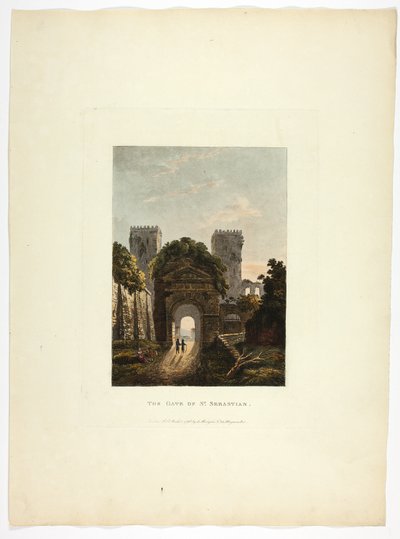 La Puerta de San Sebastián, lámina diecisiete de las Ruinas de Roma de M. Dubourg