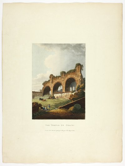 El Templo de la Paz, placa nueve de las Ruinas de Roma de M. Dubourg
