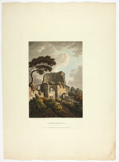 Torre de Pignattara, lámina veintidós de las Ruinas de Roma de M. Dubourg