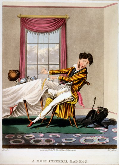 Un Huevo Terriblemente Malo, grabado por H Pyall, 1827 de M. Egerton