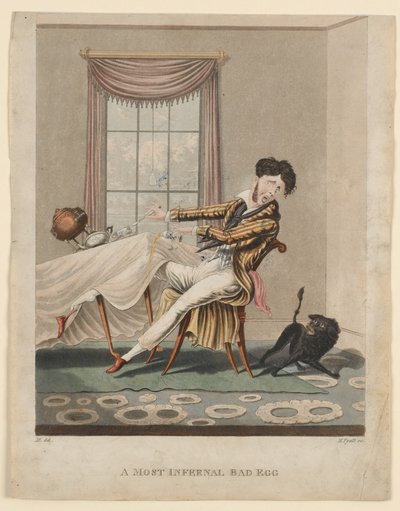Un huevo infernalmente malo, grabado hecho por H. Pyall, c.1825 de M. Egerton