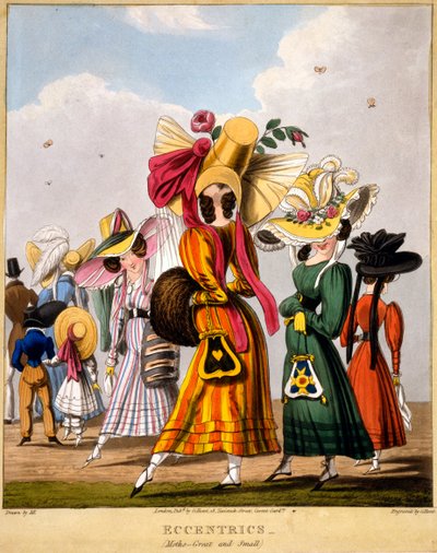 Excéntricos - Polillas (Grandes y Pequeñas), impresión hecha por George Hunt, 1827 de M. Egerton