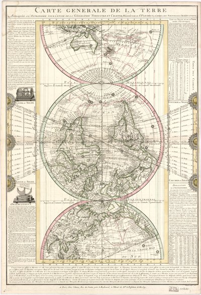 Mapa General de la Tierra de M. Flecheux