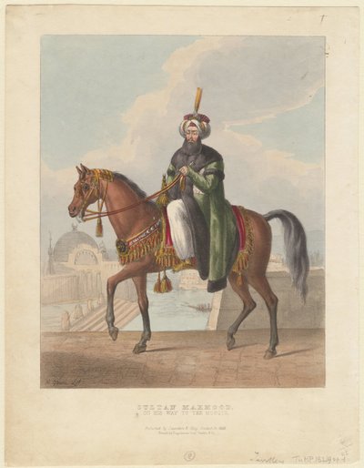 Retrato de Mahmud II, Sultán del Imperio Otomano de M. Gauci